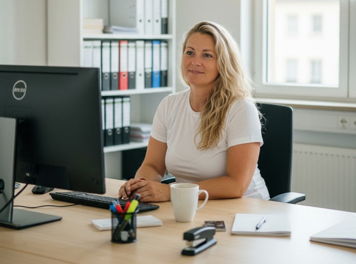 Kühlendes T-Shirt im Büro